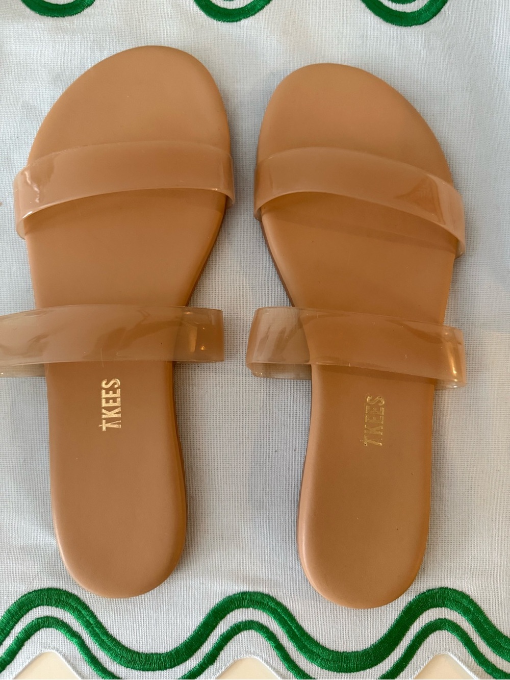 TKEES Double-Strap Slide Alexa Clears